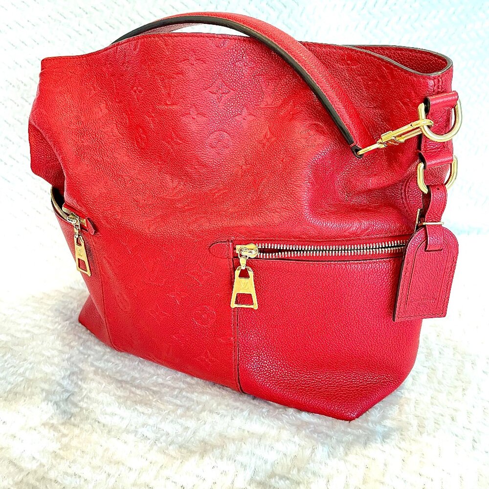 Louis Vuitton Red Empreiente Melie, Authentic Bag